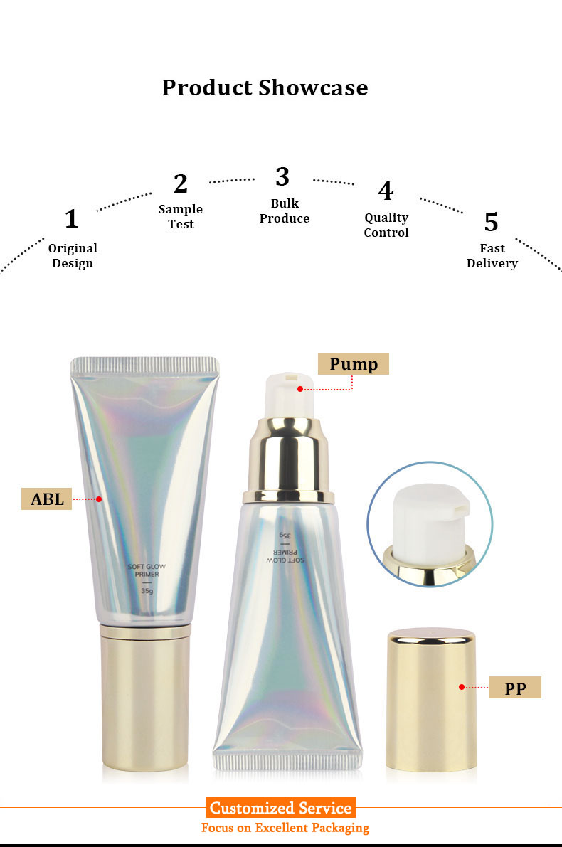 face serum pump tube