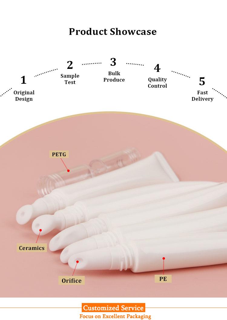 eye cream tube with massager