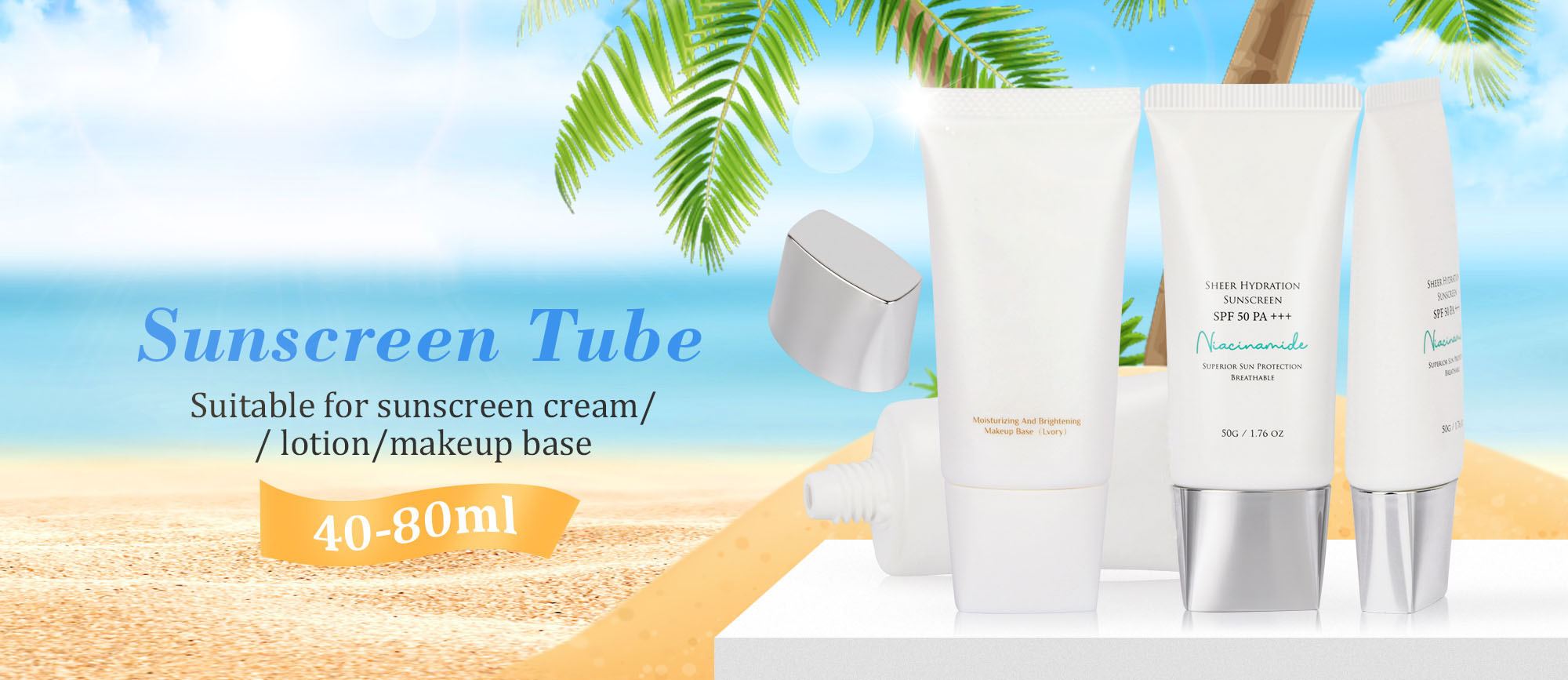 sunscreen tube 50ml