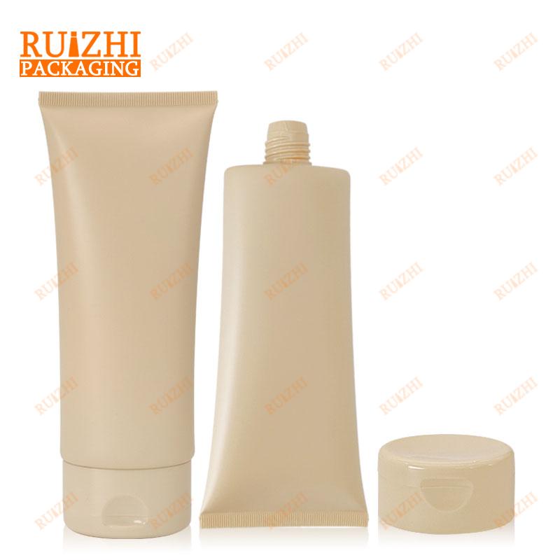 oval cosmetic tube with flip cap