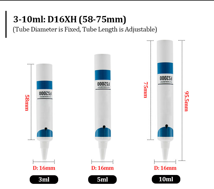 cosmetic tube with nozzle