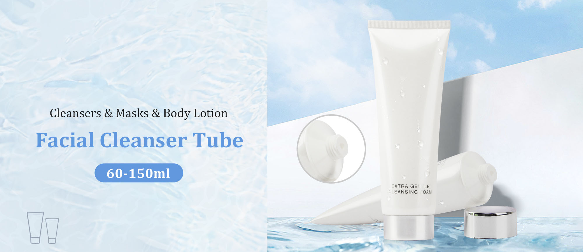 Facial cleanser tube