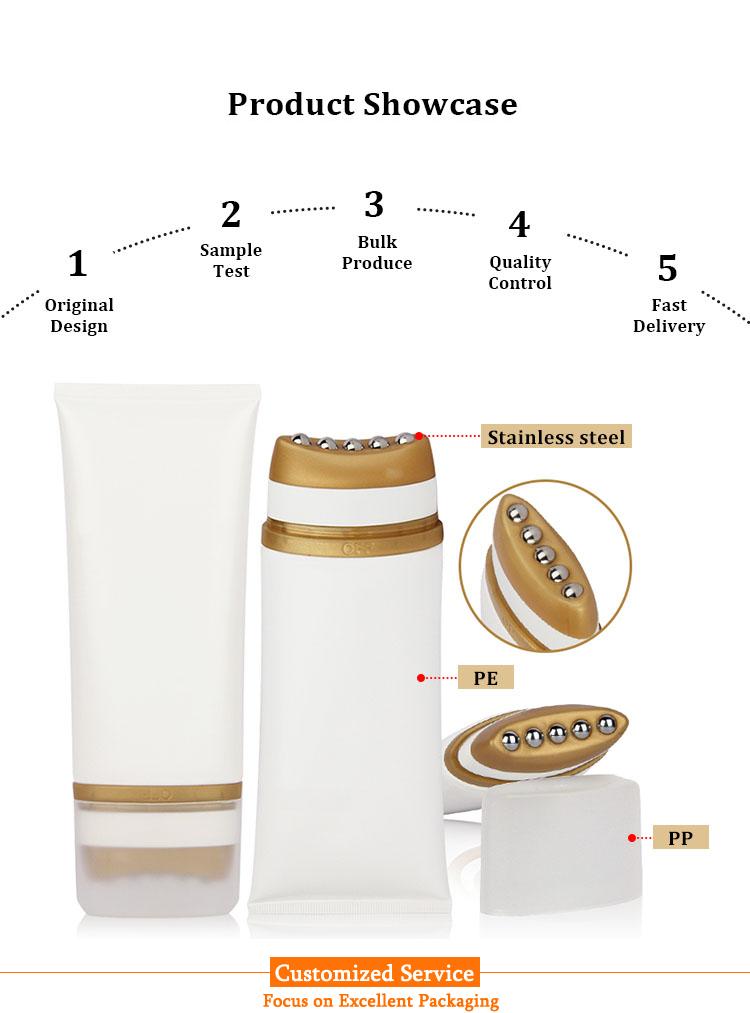 Massage cosmetic tube