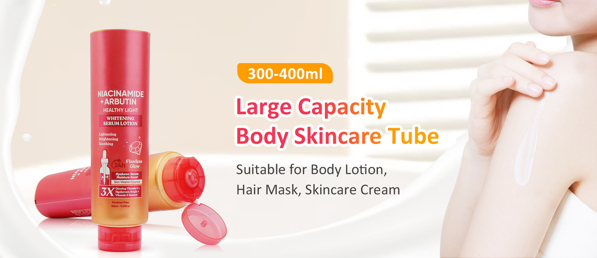 Body skincare tube