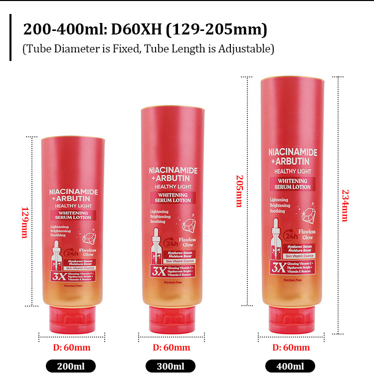 Body lotion tube