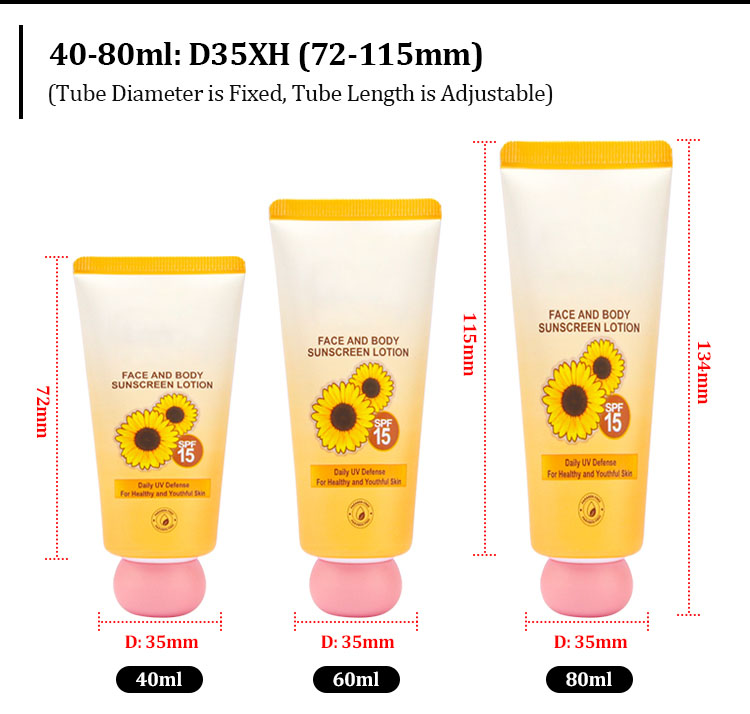 Body lotion tube