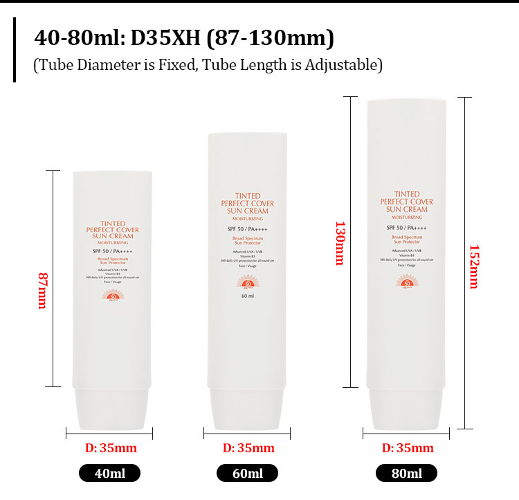 Body lotion tube